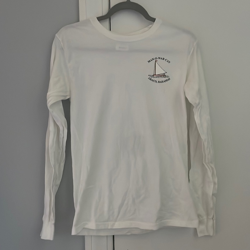 HANES long sleeve white T from the Bahamas